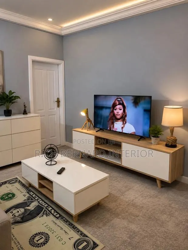 Modern 60” Inches TV Stand + 48” Inches Center Table · Photo 1