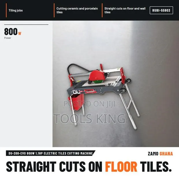 Du-200-Evo 800W 1.1Hp Electric Tiles Cutting Machine - RUBI-55903 · Photo 1