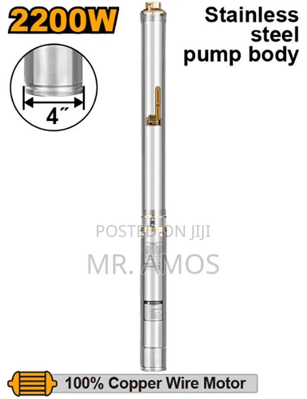 3hp Submersible Borehole Pump With 20m Cable - Dwp22001 · Photo 1