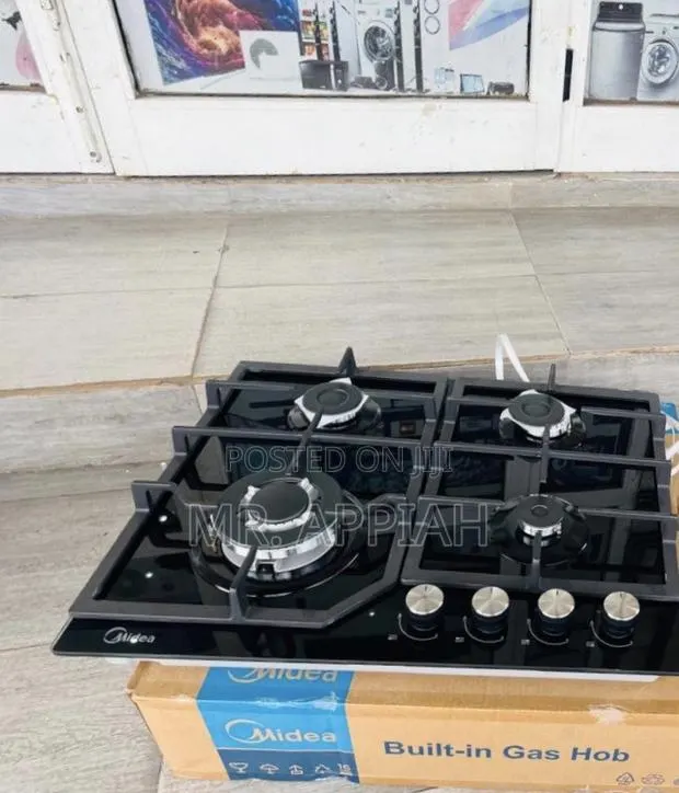 Extremely Unique Midea 60GJ084 60cm 4 Gas Glass Hob(Black). · Photo 1