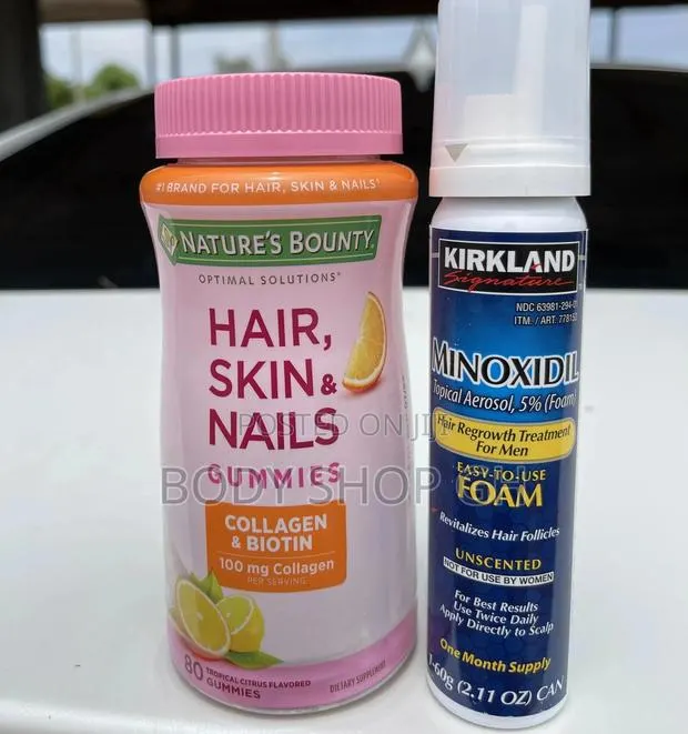 Hairloss or Baldness Treatment Pack(Minoxidil Foam + Gummies · Photo 1