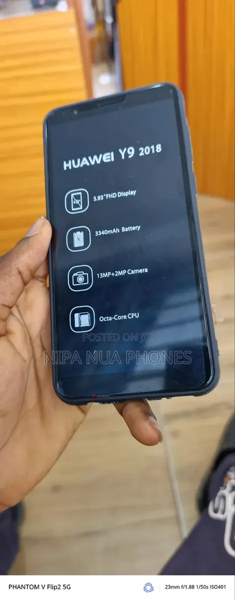 New Huawei Y9 2018 128 GB Black · Photo 1