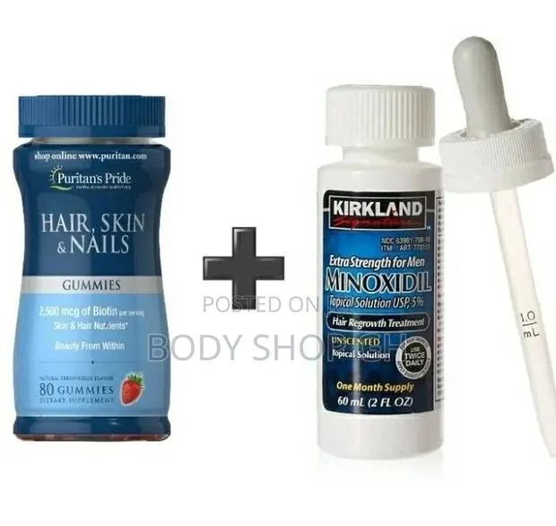 Beard Growth Combo Pack (Kirkland Minoxidil + Hair Gummies) · Photo 1
