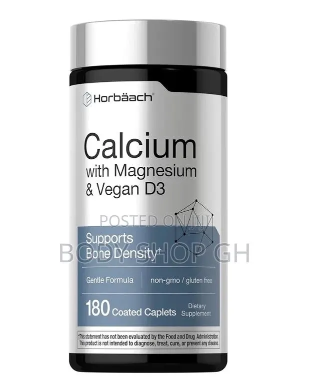 Horbäach Calcium Magnesium D3 | 180 Caplets | Supports Bone Density · Photo 1