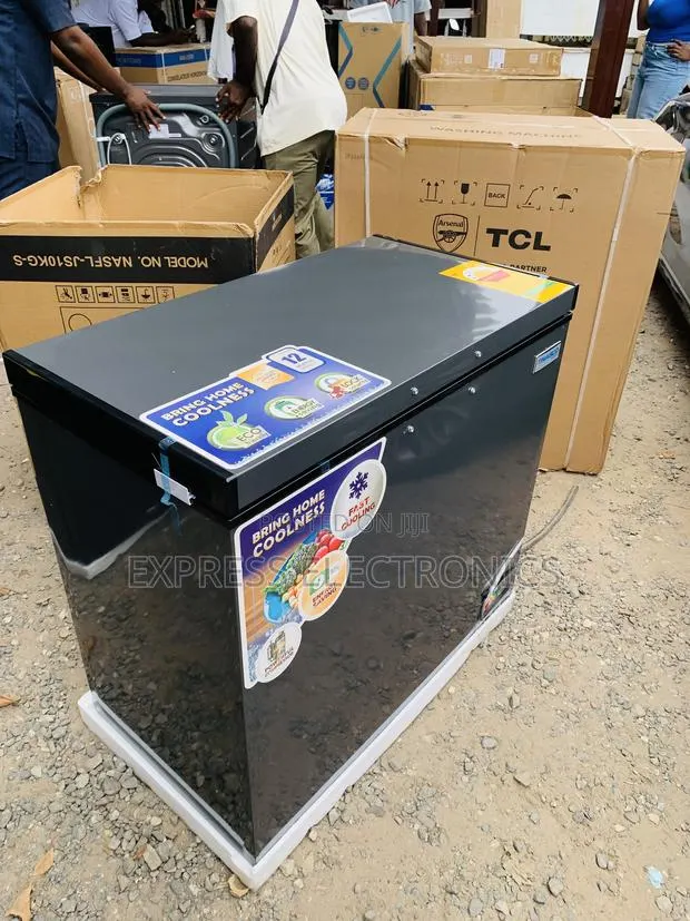 Ultra Modern Sleek Nasco NAS-250FL Chest Freezer - 200 Litres Silver · Photo 1