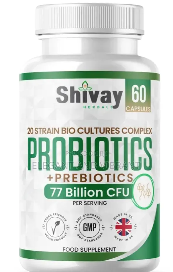 Probiotic & Prebiotic Complex - 77 Billion CFU- 20 Live Strains-60Caps · Photo 1