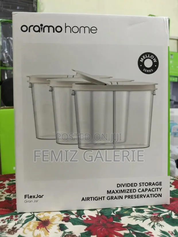 Oraimo FlexJar 3pcs Grain Storage Containers - Removable Divider · Photo 1