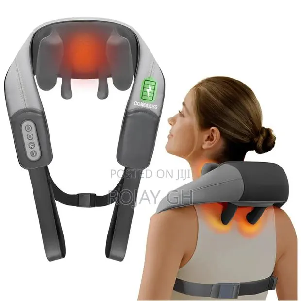 Rechargeable Neck Shoulder Massager With Heat Relax - Grey · Photo 1