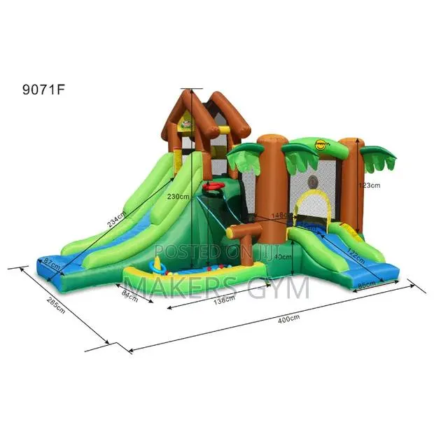 Slides Inflatable Jungle Bounce Castle With Blower Pump · Photo 2