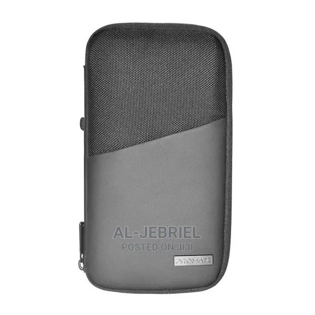 Promate Multi-Document Holder Leatherette Travel Pouch+Strap · Photo 1