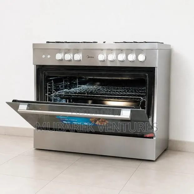 Midea 5 Burner Gas Cooker With Oven and Grill Industrial · Photo 1