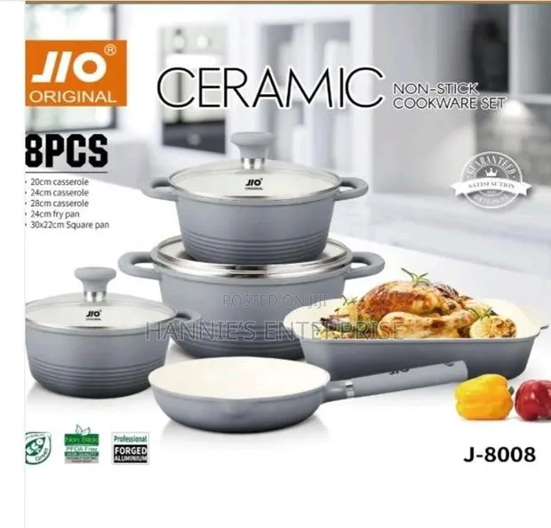 8-Piece Ceramic Non-Stick Cookware Set · Photo 1