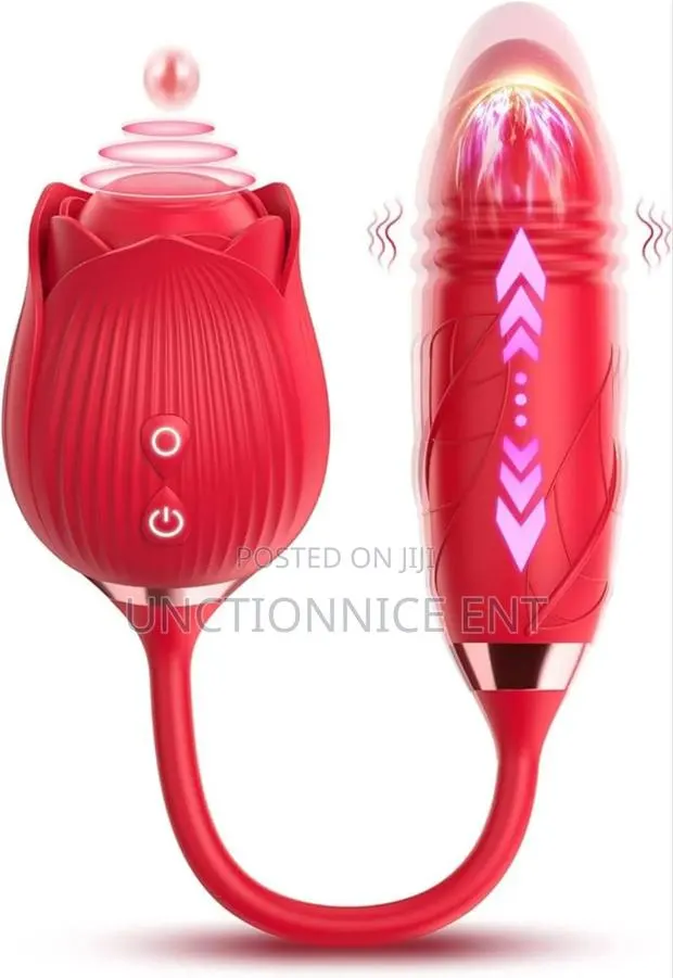 Rose Double Head Clitoral and Tongue Licking Stimulator Toy · Photo 1