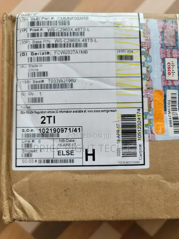 Brand New Sealed Cisco Ws-C2960x-48ts-L + 4 X Gigabit SFP · Photo 1