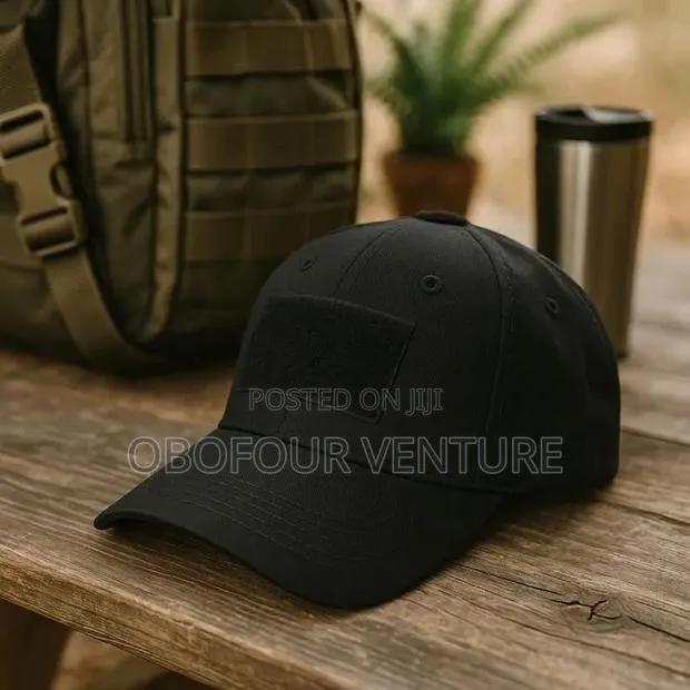 Tactical Baseball Cap With Three Velcro Patch Panels — Front · Photo 1