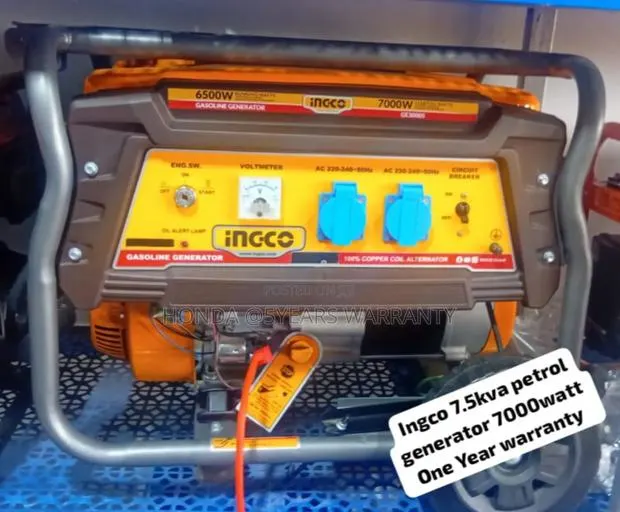 Emergency Power Ingco 7.5kva 7000watt Petrol Generator Ingco · Photo 1