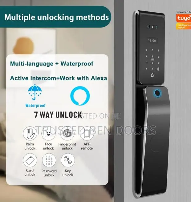 Waterproof Tuya Wifi Wireless App Biometric Smart Door Lock (Face ID) · Photo 1
