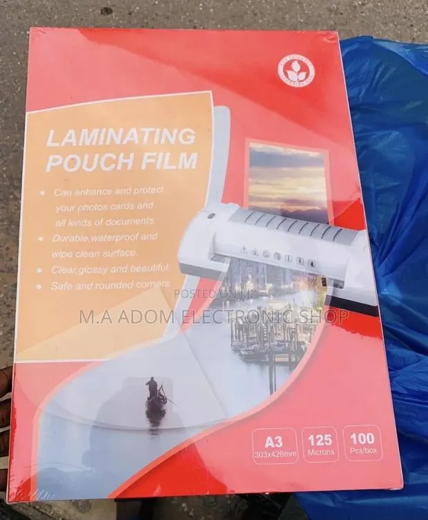 Newly in Stock A3 Laminating Film Pouches - 100 Pouches · Photo 1
