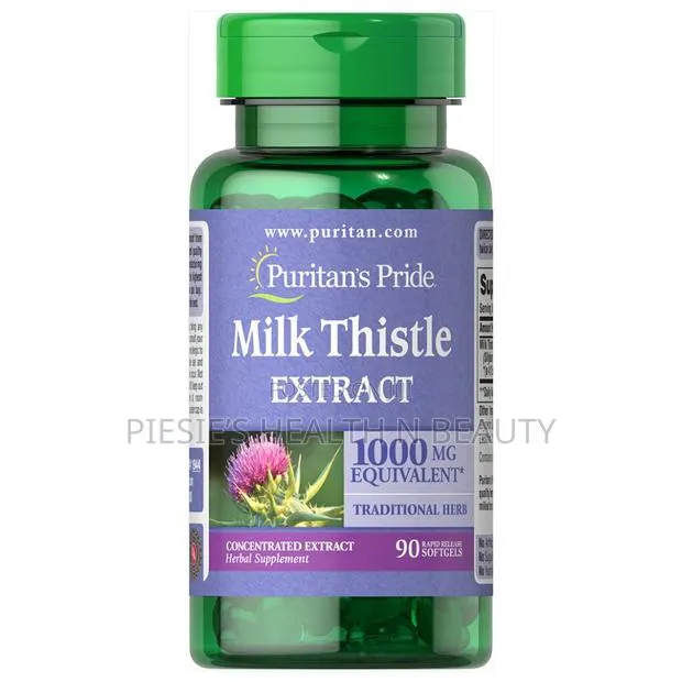 Puritans Pride Milk Thistle 1000 Mg 4:1 (Silymarin) 90s · Photo 1
