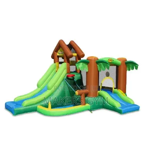 Slides Inflatable Jungle Bounce Castle With Blower Pump · Photo 3