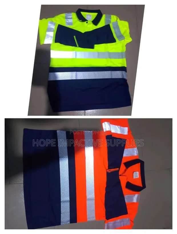 High Quality Polo Shirt-Lemon Green & Orange - Fishbone (L-2xl). · Photo 1