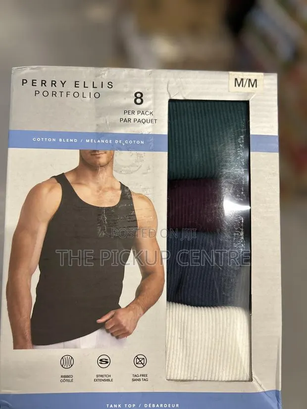 The Perry Ellis Portfolio Men's Tank Top 8-Pack · Photo 1
