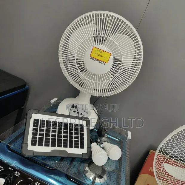 Less Price Yet High Standard Rechargeable Morgan Solar Fan With Bulbs · Photo 1