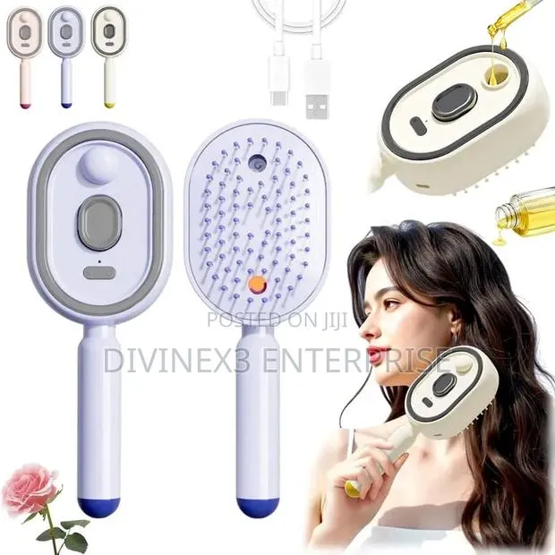 Electric 3-in-1 Spray Massage Hair Brush · Photo 1