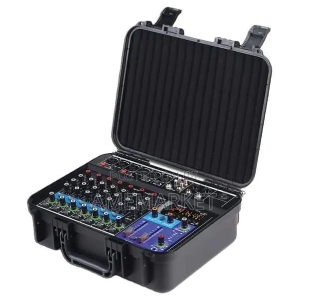 Professional 8 Channel Audio Mixer With Amplifier Carry Bag · Photo 1