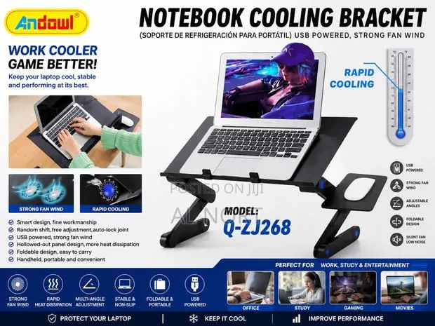 Notebook Cooling Stand – USB Powered – Adjustable · Photo 1