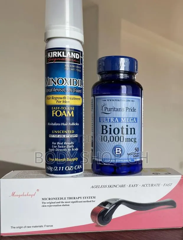 Kirkland Minoxidil + Roller + Biotin for Beard and Hairline · Photo 1