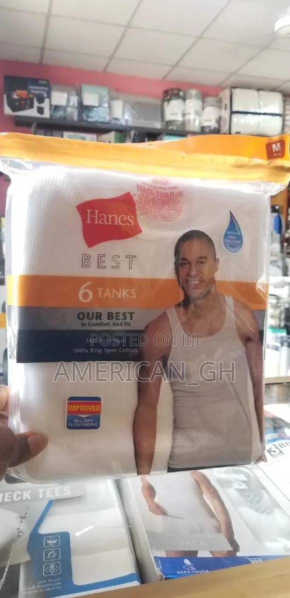 Hanes 6 Pieces Tanks/Singlets(M) · Photo 1