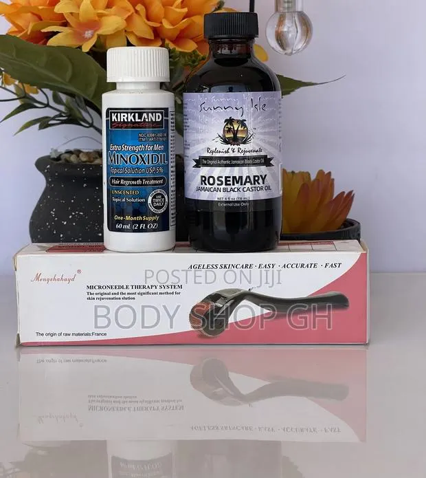 Kirkland Minoxidil + Derma Roller + Rosemary Oil for Hair · Photo 1