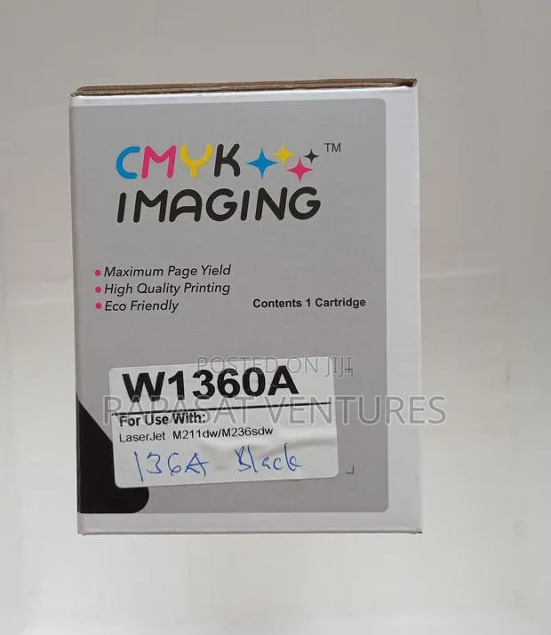 CMYK 136A Black Toner Cartridge (W1360A) · Photo 1