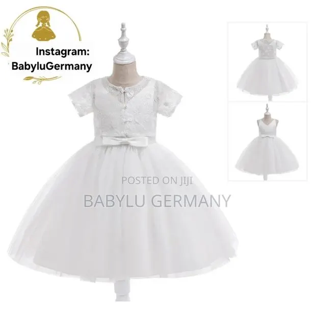 Princess White Dress / Ballgown With Petticoat for Girls · Photo 1