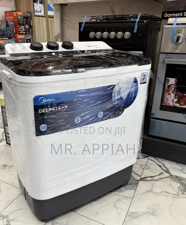 Affordable Midea 7kg Twin Tub Semi-Auto Electric Washing Machine,White · Photo 1