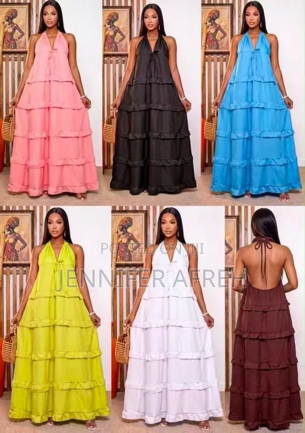 Tiered Halter Maxi Dress · Photo 1
