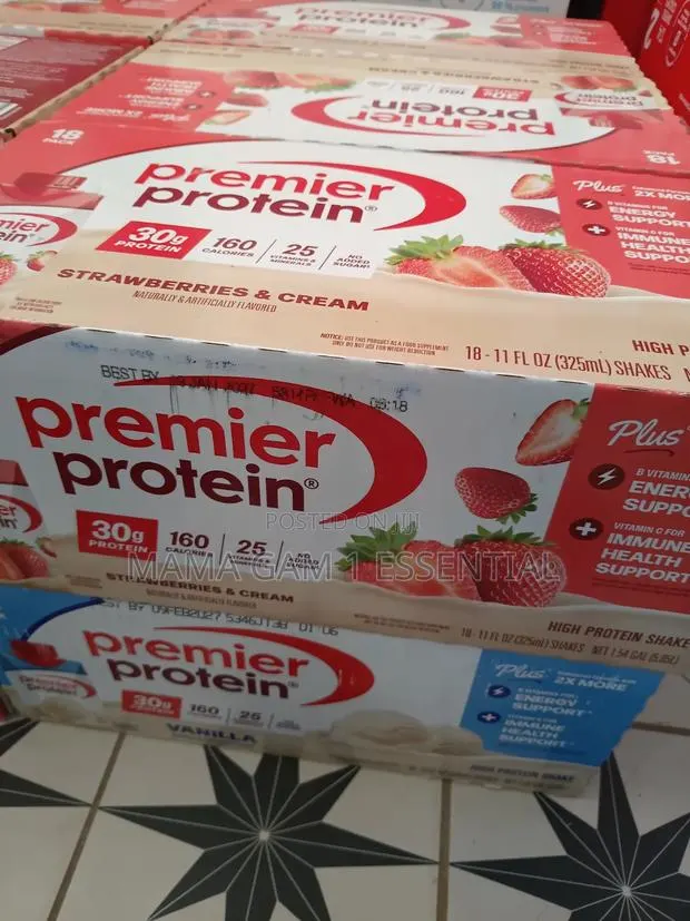 Premier Protein 18 Pack Vanilla and Strawberry · Photo 1