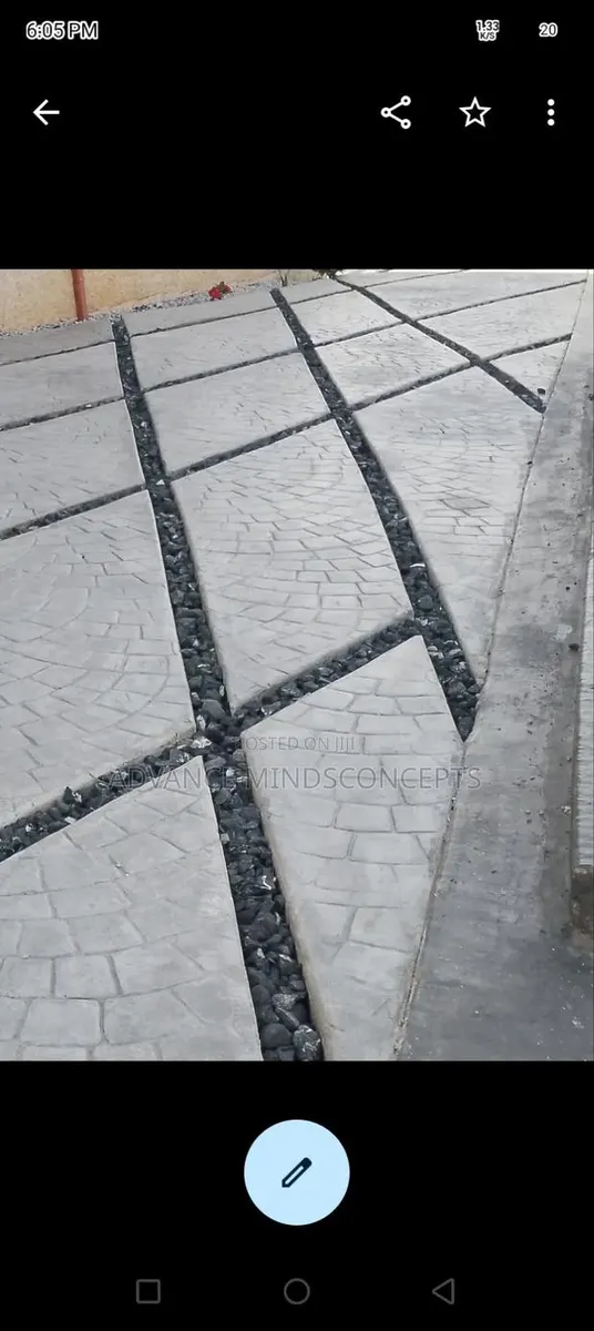 Stamp Concrete With Stone · Photo 1