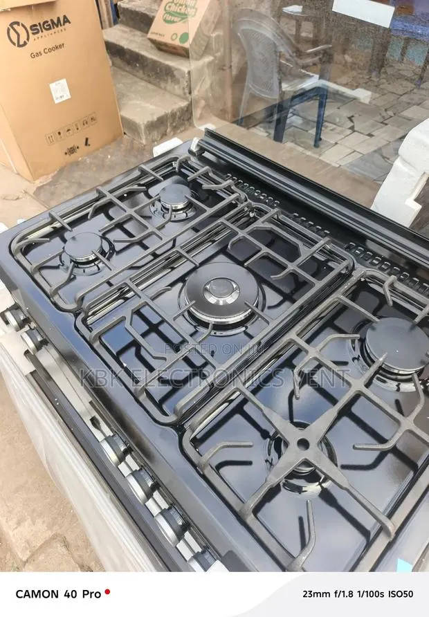 Sigma 90*60 5Burner Gas Cooker Oven + Grill + Auto Ignition · Photo 1