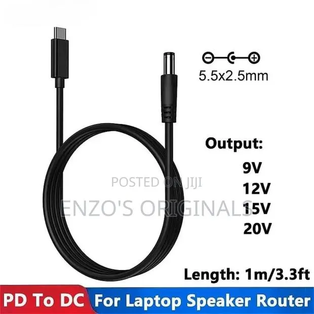 Usb-C to 12v Pin for Router Type-C to 12v Devices 12v Charger · Photo 1