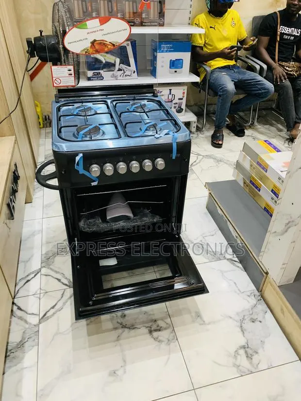 Ultra Modern Sleek Black 4burner Gas Cooker Oven 60/60 · Photo 1