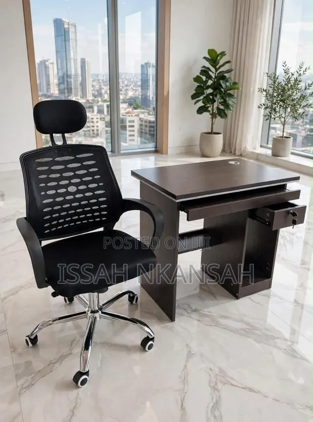 Small Size Desk + Mesh Office Chair · Photo 1