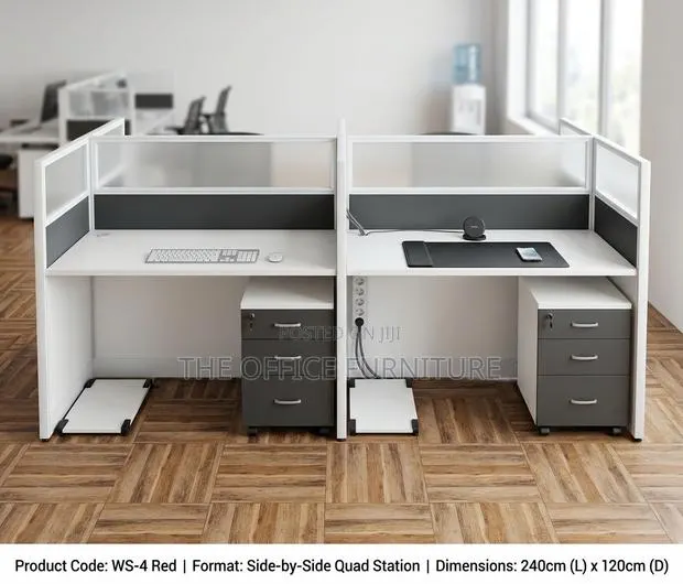4-Person Office Workstation · Photo 1