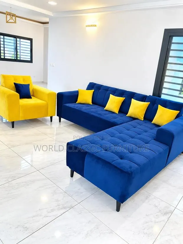Luxury Yellow Velvet Accent Chair for Sale · Photo 3