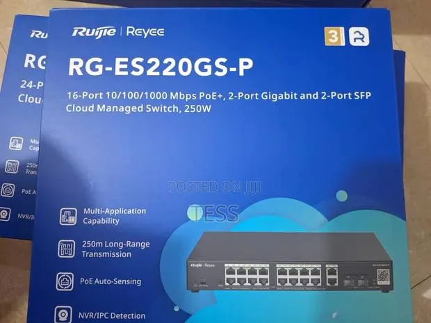 Ruijie 16port Gigabit Smart Cloud Managed Poe Switch Es220gs · Photo 1