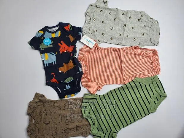 5 Piece Set Carter's Baby Short Sleeve Bodysuits · Photo 1