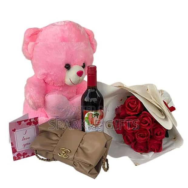 Curated to Impress Your Valentine - Teddy, Handbag, Rose Bouquet · Photo 1
