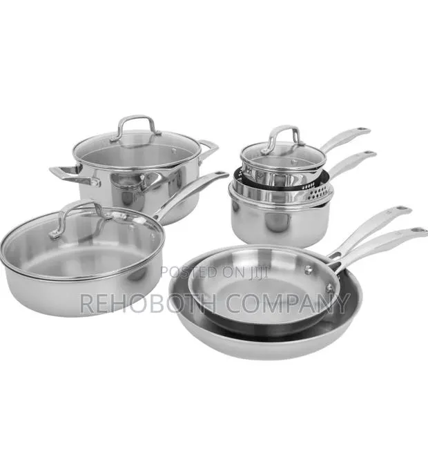 Henckels Clad H3 12-Pc Induction Pot and Pan Set, Stainless Steel. · Photo 1