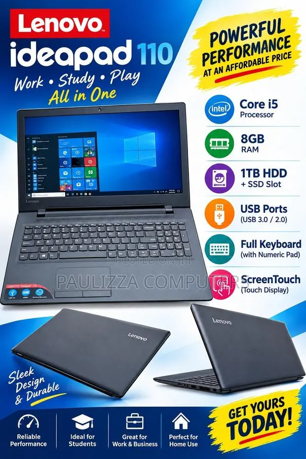 Laptop Lenovo IdeaPad 110 8GB Intel Core i5 HDD 1T · Photo 1